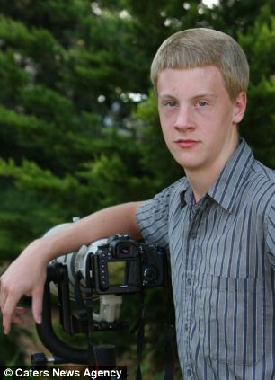 Soaring talent: The outstanding amateur photographer snapped the extremely rare sight in his local park on a Canon EOS1D Mark 4